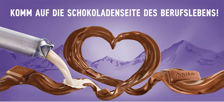 Milka - komm auf die Schokoladenseie des Berufslebens